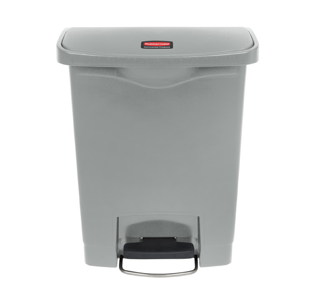 [1883600] Contenedor De Pedal Streamline Step On Resina Front Step, 8 Gal - Gris (1883600)