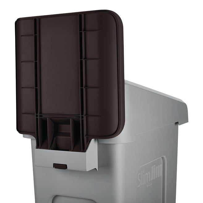 [2007912] Contenedor Slim Jim® con Canales de Ventilación Café (23 Gal) (2007912)