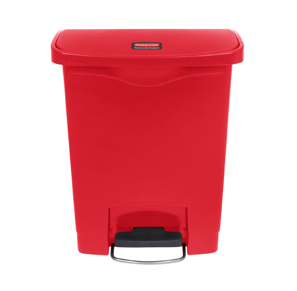 [1883564] Contenedor De Pedal Streamline Step On Resina Front Step, 8 Gal - Rojo (1883564)